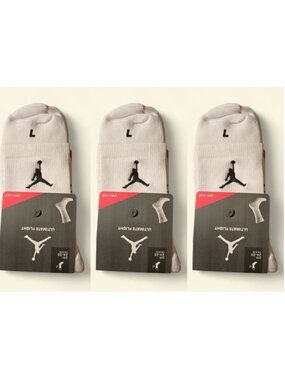 Jordan Socks Air Nike Socks 3 Pairs Jordan Essential Men MidCut SIZE LARGE